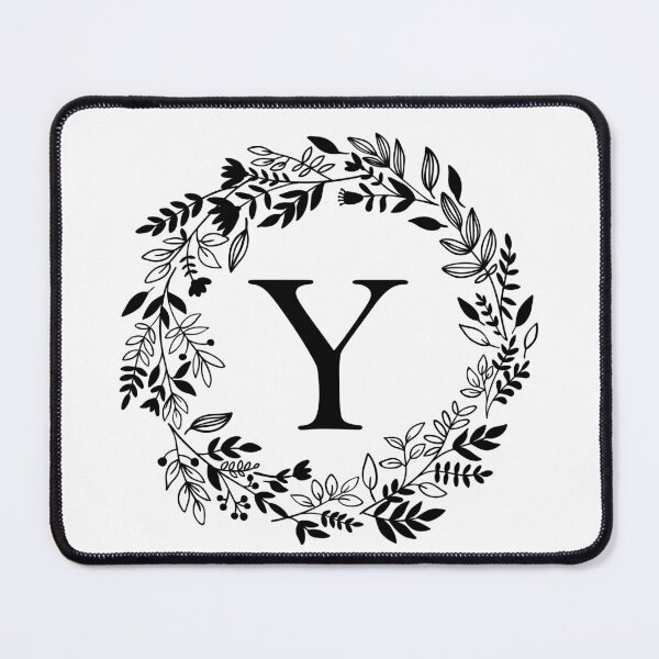 Item preview, Letter Y with Floral Wreath - Initial Y - Monogram Art designed and sold by thelustrous.