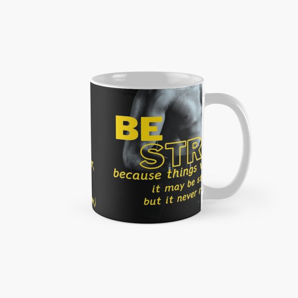 Item preview, BE STRONG / Motivational quote / Never GiveUp / T-Shirts and Sweaters and Posters and magnet Stickers and Bottles & glasses designed and sold by ZaqGum.