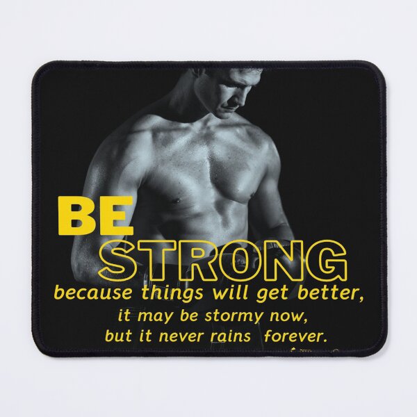 Item preview, BE STRONG / Motivational quote / Never GiveUp / T-Shirts and Sweaters and Posters and magnet Stickers and Bottles & glasses designed and sold by ZaqGum.