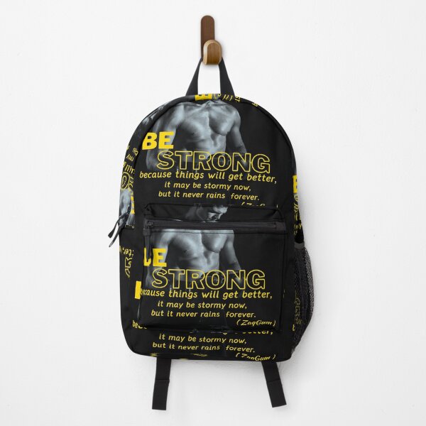 Item preview, BE STRONG / Motivational quote / Never GiveUp / T-Shirts and Sweaters and Posters and magnet Stickers and Bottles & glasses designed and sold by ZaqGum.
