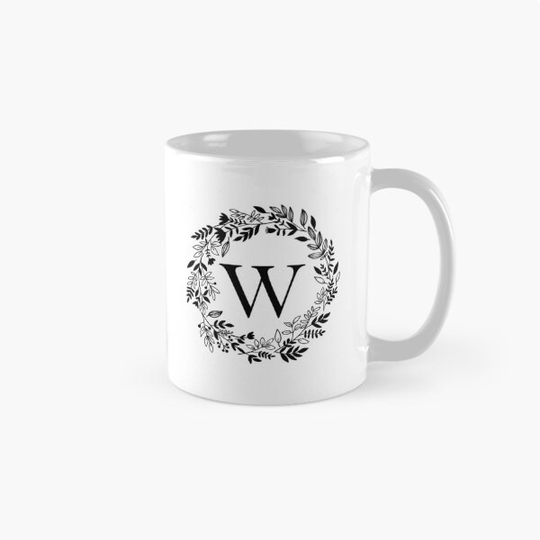 Item preview, Letter W with Floral Wreath - Initial W - Monogram Art designed and sold by thelustrous.