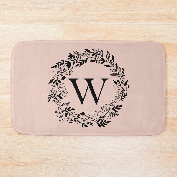 Item preview, Letter W with Floral Wreath - Initial W - Monogram Art designed and sold by thelustrous.