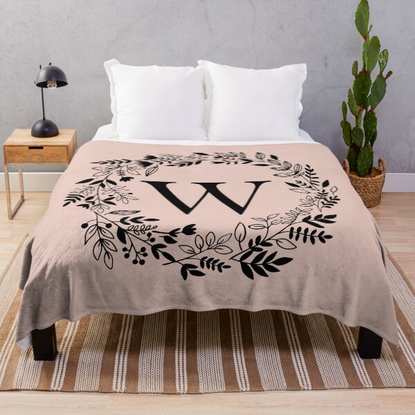 Item preview, Letter W with Floral Wreath - Initial W - Monogram Art designed and sold by thelustrous.
