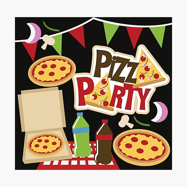 Item preview, Funny t-shirts PIZZA PARTY designed and sold by crazybaks.