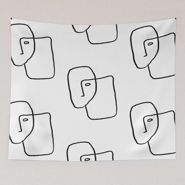 Item preview, Abstract Line Face designed and sold by Tinteria.