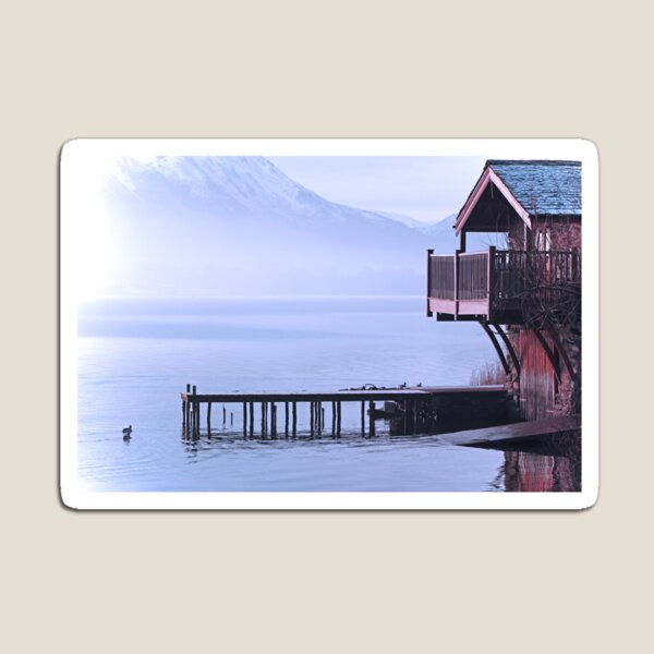 Item preview, Ullswater Boathouse in Snow designed and sold by Liz Lane.