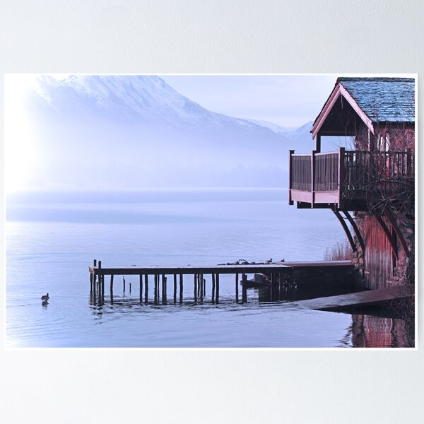 Item preview, Ullswater Boathouse in Snow designed and sold by Liz Lane.