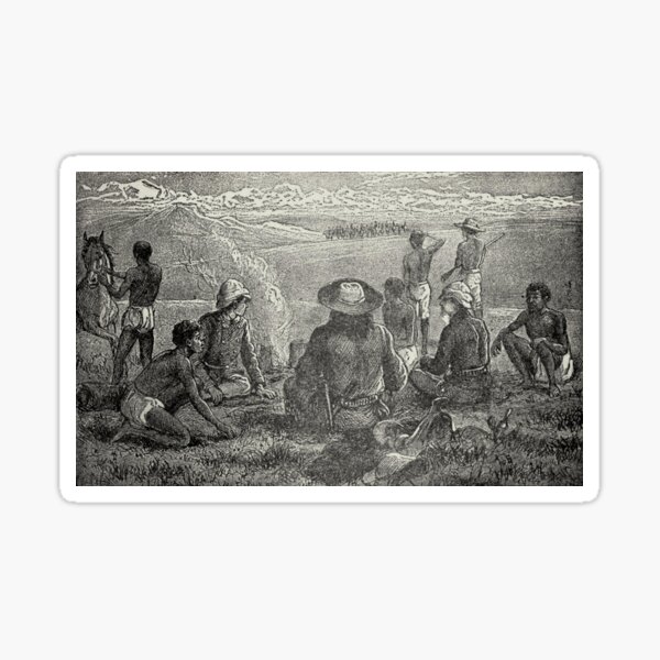 THE WILD BUSHMEN 1896 Sticker