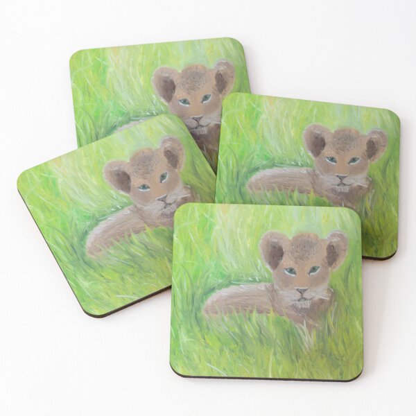 Item preview, Lion cube artwork designed and sold by Monika Howarth.
