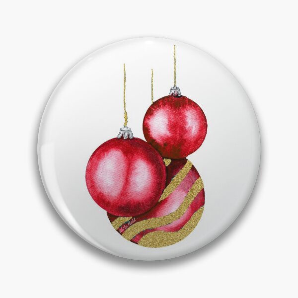 Item preview, Dark Red and Golden Christmas Balls designed and sold by NataBold.