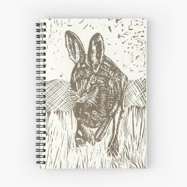 Item preview, Hare in brown designed and sold by Linocut Lain.