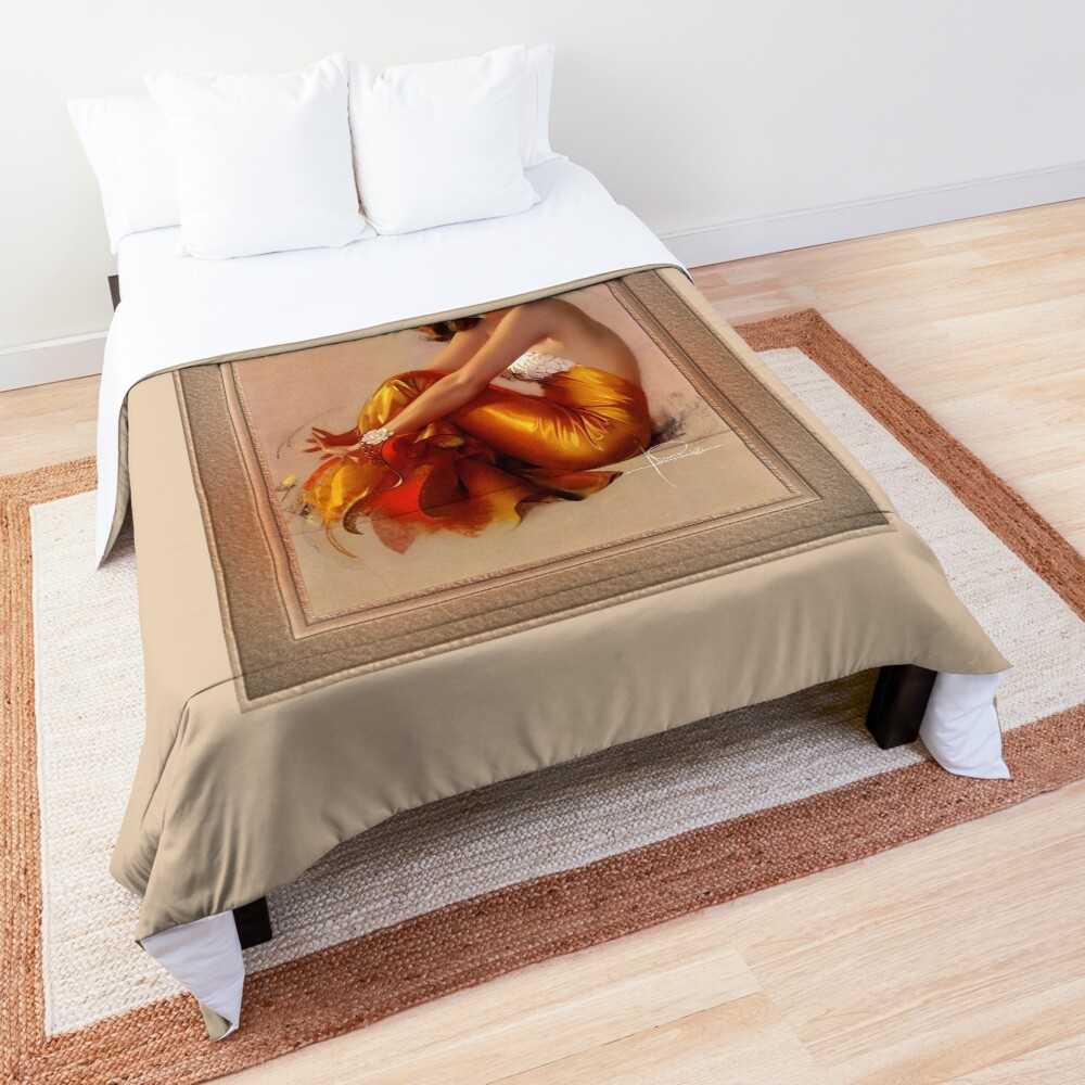 Come On Over by Rolf Armstrong Remastered Vintage Art Xzendor7 Old Masters Reproductions Comforter