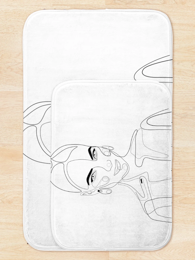 Thumbnail 5 of 6, Bath Mat, Artist In Lines designed and sold by ExplicitDesign.