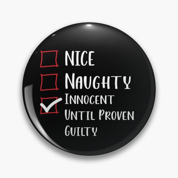 Item preview, Nice Naughty Innocent Until Proven Guilty Christmas List - Funny Christmas Saying designed and sold by RE PIXEL.