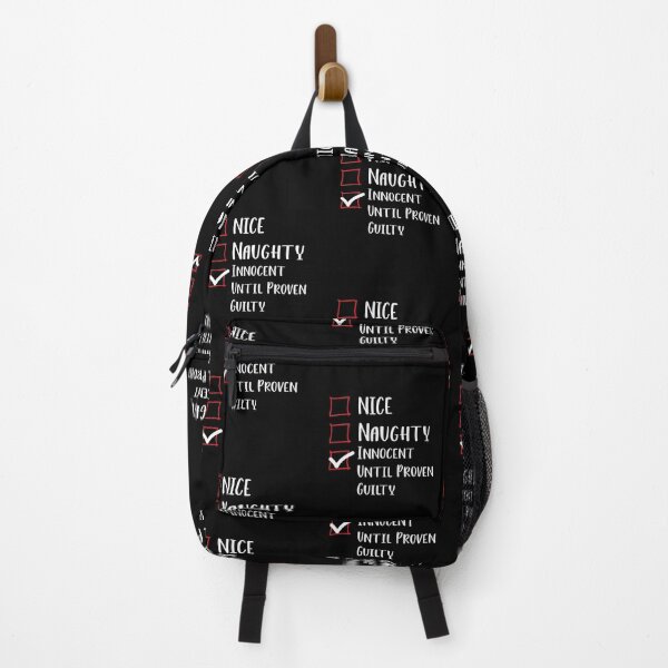 Item preview, Nice Naughty Innocent Until Proven Guilty Christmas List - Funny Christmas Saying designed and sold by RE PIXEL.
