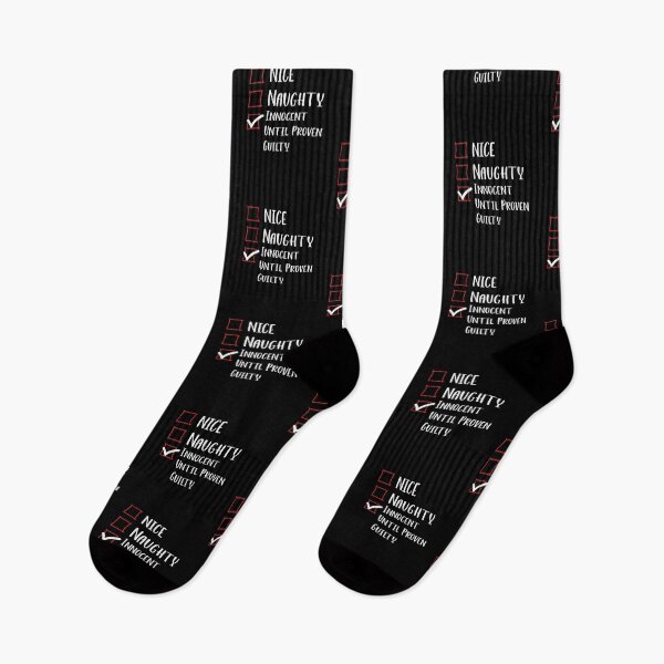 Item preview, Nice Naughty Innocent Until Proven Guilty Christmas List - Funny Christmas Saying designed and sold by RE PIXEL.