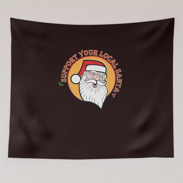 Item preview, Support Your Local Santa - Funny Christmas Shirt designed and sold by StreetShirts1.