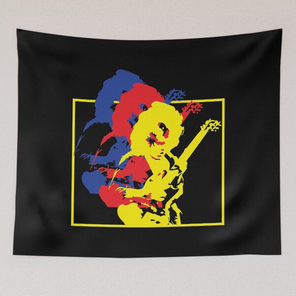 Item preview, Retro Rock Guitarist Guitar Art designed and sold by WIZECROW.