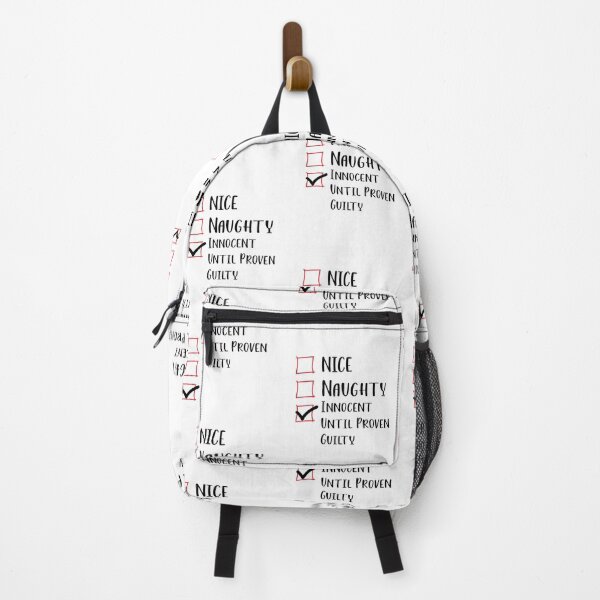 Item preview, Nice Naughty Innocent Until Proven Guilty Christmas List - Funny Christmas Saying designed and sold by RE PIXEL.
