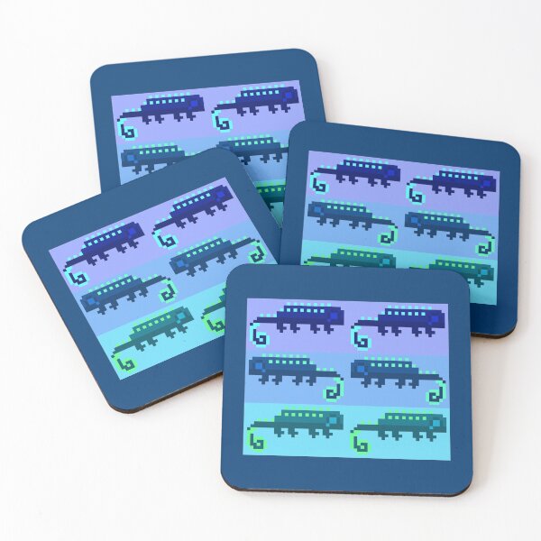 Item preview, Little Blue Pixel Lizards designed and sold by rin3d .