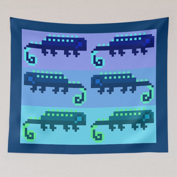 Item preview, Little Blue Pixel Lizards designed and sold by rin3d .