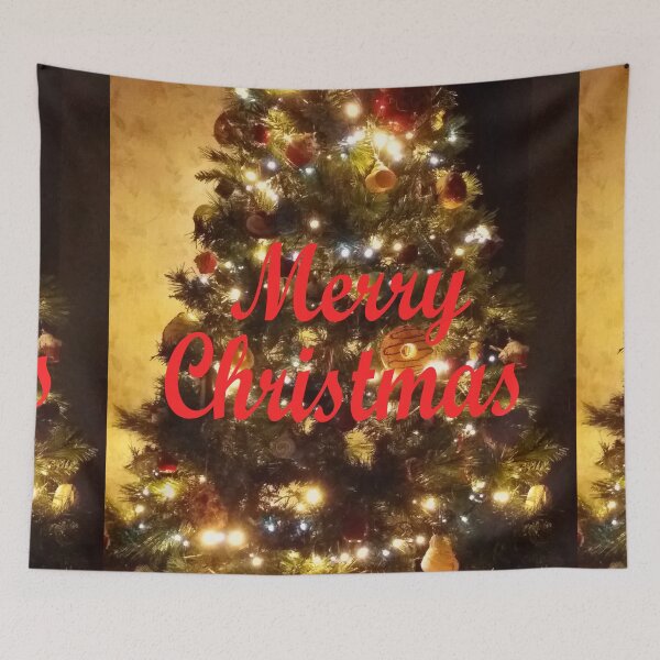 Item preview, Christmas Tree Merry Christmas Greeting designed and sold by blackoliveshop.