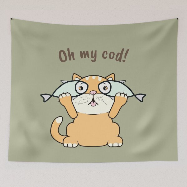 Item preview, Funny Cat With Fish Pun - Fisherman Appreciation designed and sold by ViewerEqualsPhoton.