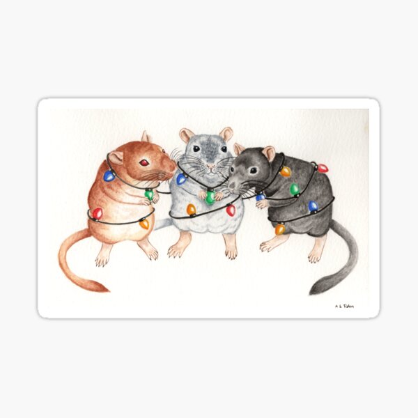 Vista previa del artículo con la obra «Jerbos navideños», diseñado y vendido por WolfySilver.