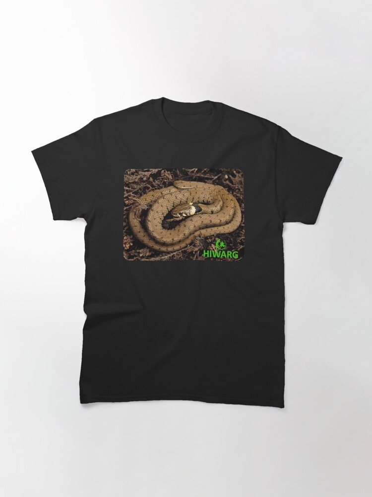 Thumbnail 3 of 7, Classic T-Shirt, Grass Snake and logo designed and sold by HIWARG.