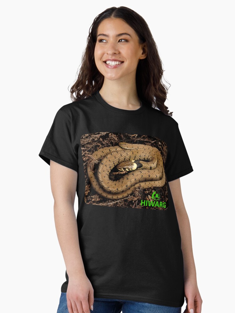 Thumbnail 2 of 7, Classic T-Shirt, Grass Snake and logo designed and sold by HIWARG.