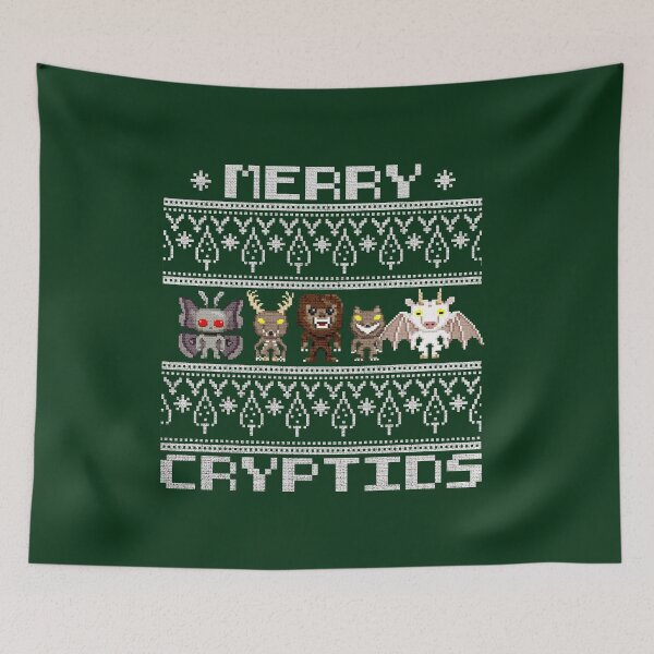 Item preview, Merry Cryptids - Ugly Christmas Mothman, Wendigo, Sasquatch, Dogman, Jersey Devil designed and sold by NatIntrovertSoc.