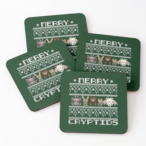 Item preview, Merry Cryptids - Ugly Christmas Mothman, Wendigo, Sasquatch, Dogman, Jersey Devil designed and sold by NatIntrovertSoc.