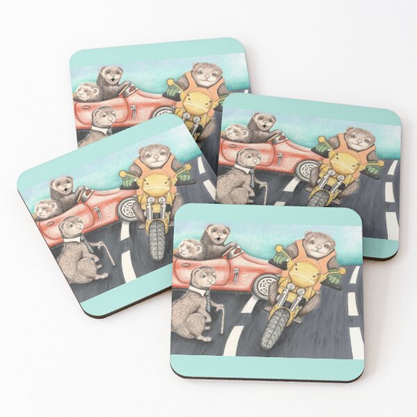 Item preview, Ferrets in the fast lane designed and sold by SaxonArtDesign.