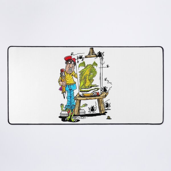 Item preview, Artist at the Easel Drawing a Dragon! designed and sold by bobtheartman.
