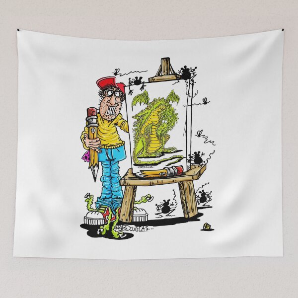 Item preview, Artist at the Easel Drawing a Dragon! designed and sold by bobtheartman.