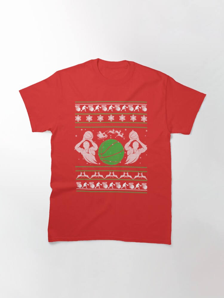 Disover Christmas Basketball Pattern Classic T-Shirt