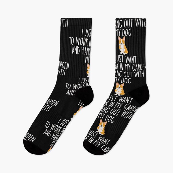 Item preview, I Just Want To Work In My Garden And Hang Out With My Dog - Funny Dog Lovers designed and sold by Aymanclothings.