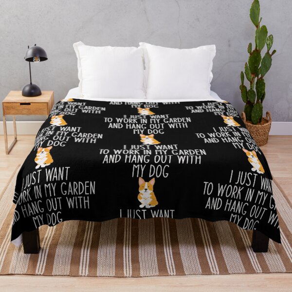 Item preview, I Just Want To Work In My Garden And Hang Out With My Dog - Funny Dog Lovers designed and sold by Aymanclothings.
