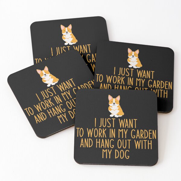 Item preview, I Just Want To Work In My Garden And Hang Out With My Dog - Funny Dog Lovers designed and sold by Aymanclothings.