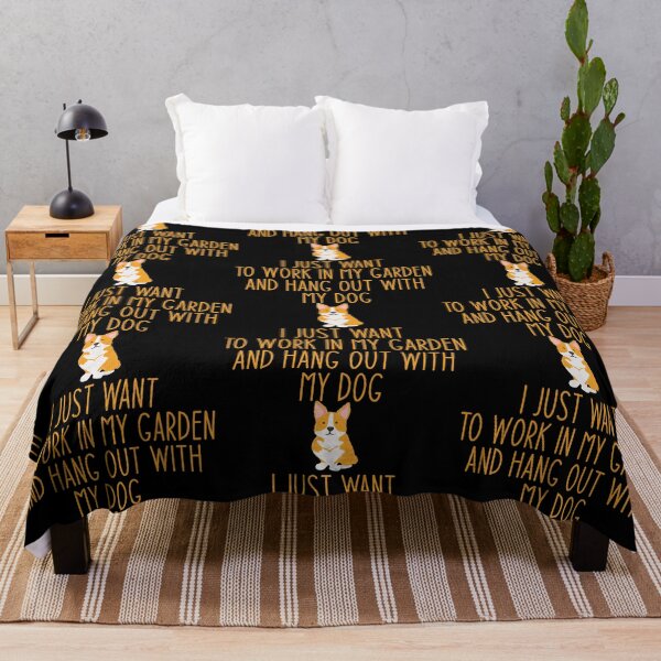 Item preview, I Just Want To Work In My Garden And Hang Out With My Dog - Funny Dog Lovers designed and sold by Aymanclothings.