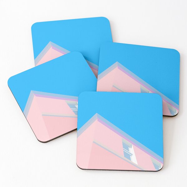 Item preview, Pink house with blue skies designed and sold by Briaking.