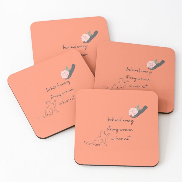 Item preview, behind every strong woman is her cat designed and sold by CareChoice.