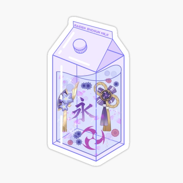 Item preview, Raiden Shogun Milk Carton  designed and sold by Karucchi.