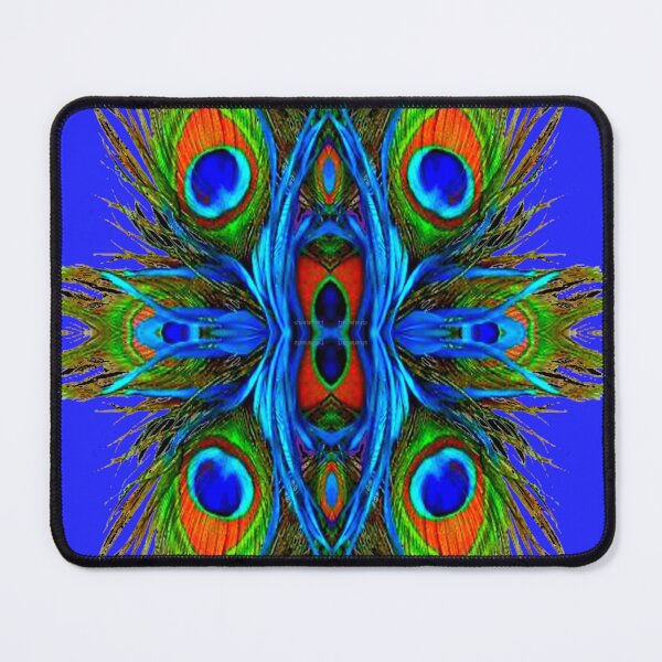 Item preview, BLUE ABSTRACT PEACOCK FEATHERS PATTERN designed and sold by sharlesart.