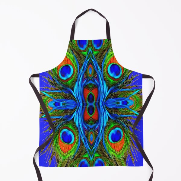 Item preview, BLUE ABSTRACT PEACOCK FEATHERS PATTERN designed and sold by sharlesart.