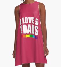 LGBT T-shirts: Two dads A-Line Dress