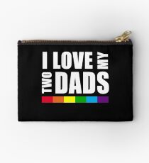 LGBT T-shirts: Two dads Studio Pouch