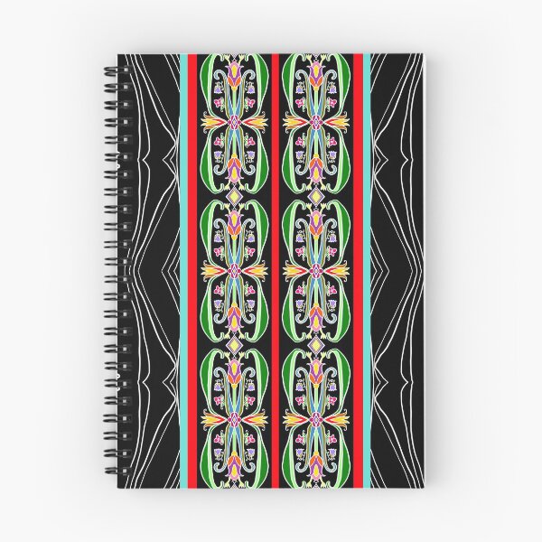 Item preview, Anishinaabe Floral Ribbonwork Strip on Black Abstract designed and sold by KarenDeLeary.