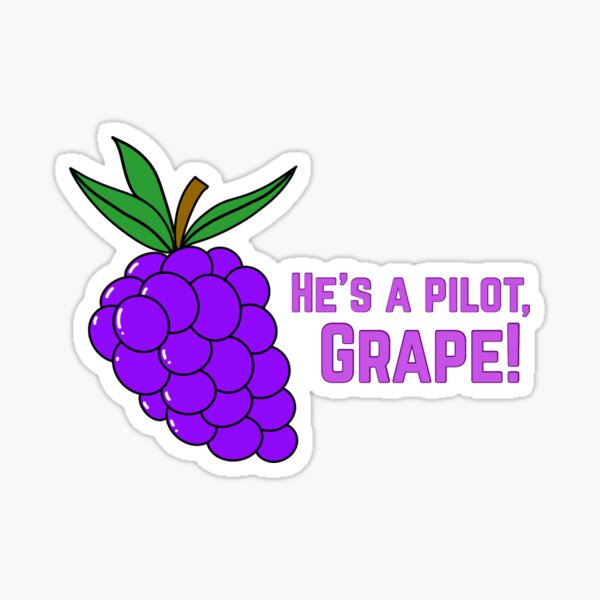 Item preview, He’s a pilot, grape! designed and sold by Christen Rangel.