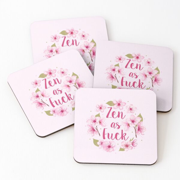 Item preview, Zen as Fuck Pink Cherry Blossoms designed and sold by KrisInStitches.